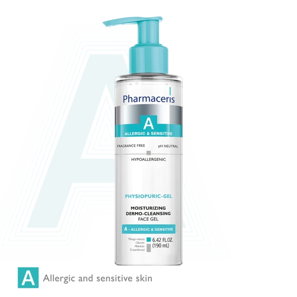 Pharmaceris A Moisturizing Sensitive Dermo-Cleansing Physiopuric Face Gel pH New